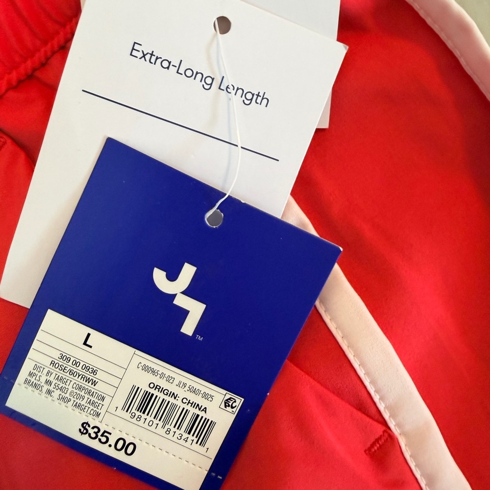 J1 Activewear Red Sporty Skort with Pink Trim